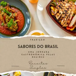 Imagem de capa para o Ebook Sabores do Brasil: Uma Jornada Gastronômica pelas Regiões