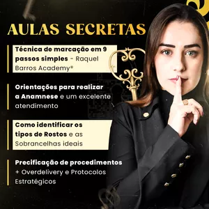 Imagem de capa para o Curso online Aulas Secretas - Raquel Barros Academy®