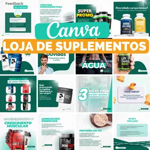 Imagem de capa para o Curso online CANVA LOJA DE SUPLEMENTOS