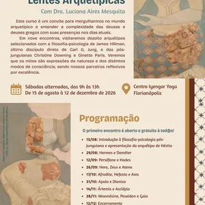 Imagem de Curso presencial Mitologia através das Lentes Arquetípicas, com Início em 05 de Setembro/2026 criado por 50.837.284 LUCIANA AIRES MESQUITA na hotmart