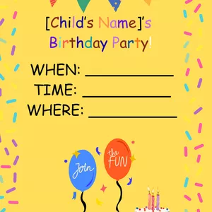 Cover image for Ebook Colorful Kids Birthday Party Invitation Template