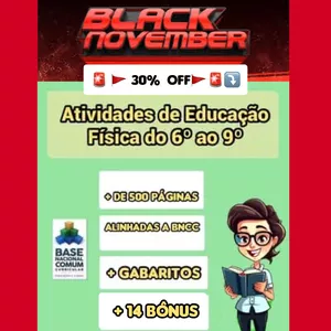 Imagem de capa para o Ebook Atividades de Educação Física com Gabarito  do  6º ao  9º ano
