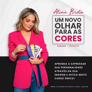 Imagem de capa para o Evento presencial Um novo olhar para as Cores - Aline Brito