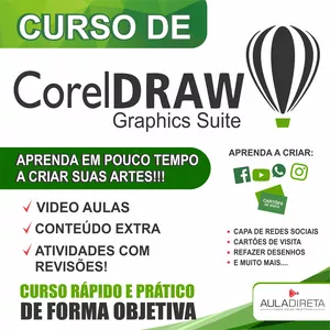 Curso Curso Corel Draw - Aprenda o Essencial para Criar Artes.