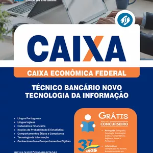 Imagem de capa para o Ebook Apostila Completa – Concurso Caixa Econômica Federal (Tecnologia da Informação)