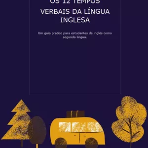 Imagem de capa para o Ebook OS 12 TEMPOS VERBAIS DA LÍNGUA INGLESA