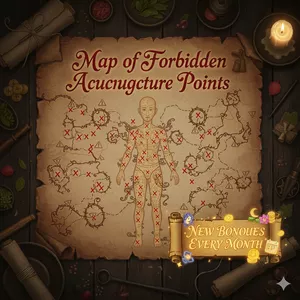 Cover image for Ebook Map of Forbidden Acupuncture Points and new bonuses every month.En