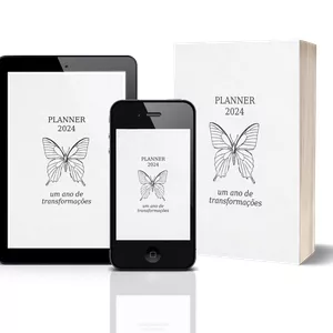 Imagem de capa para o Ebook Planner 2024 é o meu ano 