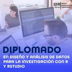 Imagen de portada para Curso online Diplomado de R y Rstudio programación para la estadística aplicada