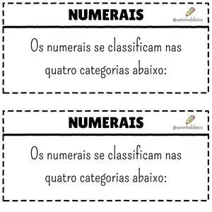 Imagem de capa para o Ebook ATIVIDADE - NUMERAIS
