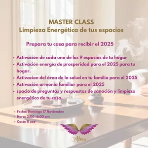Imagen de portada para Curso online Master Class La energía de tus espacios