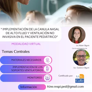 Imagen de portada para Curso online IMPLEMENTACIÓN DE LA CÁNULA NASAL DE ALTO FLUJO DE OXÌGENO Y VENTILACIÓN NO INVASIVA EN EL PACIENTE PEDIÁTRICO