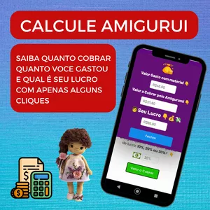 Imagem do curso *App Calcule Amigurumi (Calculadora amigurumi e Crochê) + S.A 