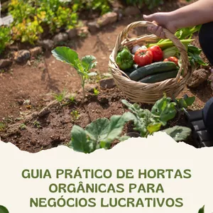 Imagem de capa para o Ebook Guia Prático de Hortas Orgânicas para Negócios Lucrativos