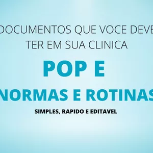 Imagem de capa para o Ebook POPs e ROTINAS 
