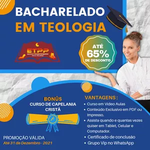 Imagem de Bacharelado em Teologia nível 1 criado por Gustavo Marques na hotmart