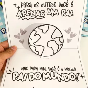 Imagem de capa para o Ebook Cartão dia Do Pais tema ; Melhor Pai do Mundo