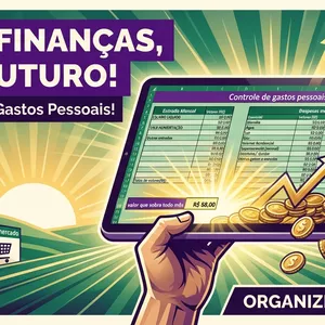 Imagem de capa para o Ebook Planilhas de Organização Financeira e Vendas em Excel