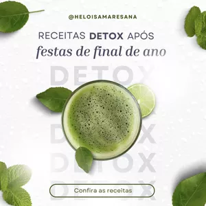 Imagem de capa para o Ebook Ebook Receitas Detox pós festas 