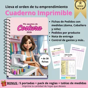 Imagen de portada para Ebook CUADERNO DE PEDIDOS DE COSTURA 2026