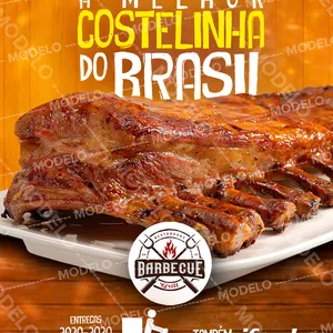 Imagem de capa para o Curso online Flyer Costelinha Barbecue