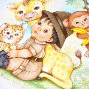 Imagem de capa para o Curso online #8 - Amiguinhos safari