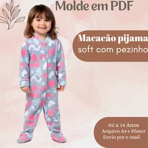 Imagem de capa para o Ebook MOLDE EM PDF MACACÃO PIJAMA SOFT