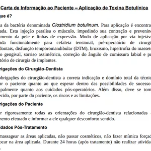 Imagem de capa para o Ebook Termo de Aplicação de Toxina Botulínica