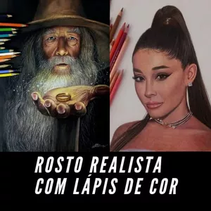 Imagem de capa para o Curso online ROSTO COM LÁPIS DE COR VITALÍCIO
