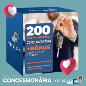 Imagem de capa para o Curso online Pack com 200 Artes de Redes Sociais para Concessionárias + Bônus