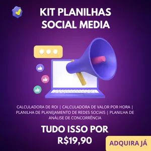 Imagem de capa para o Curso online Planilhas para Social Media