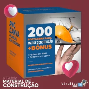 Imagem de capa para o Curso online Pack com 200 Artes de Redes Sociais para Material de Construção