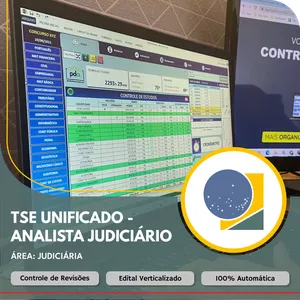 Imagem do curso Planilha do Aprovado - TSE - Analista Judiciário - Área Judiciária