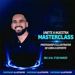 Imagen de portada para Evento online Masterclass Photoshop e Illustrator de cero a nivel experto