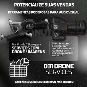 Imagem de capa para o Ebook Planilha de Precificação Comercial para Serviços com Drone e Fotografia