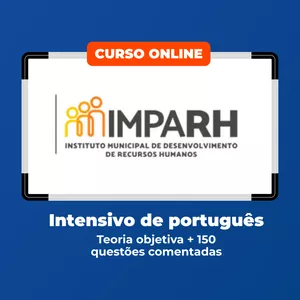 Imagem de capa para o Curso online Intensivo de português para a banca IMPARH