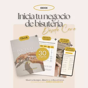 Imagen de portada para Ebook Inicia tu negocio de bisutería desde cero: Mini guía práctica + directorio&nbsp;de&nbsp;proveedores