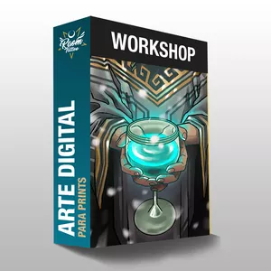 Imagem de capa para o Curso online Workshop - Arte Digital para Prints