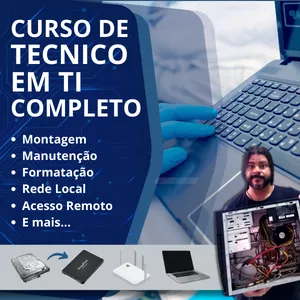 Imagem de capa para o Curso online Curso Técnico em TI completo