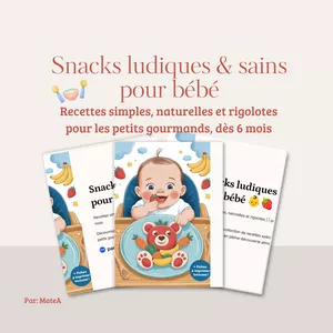 Image de couverture pour le Ebook Snacks ludiques &amp; sains pour bébé