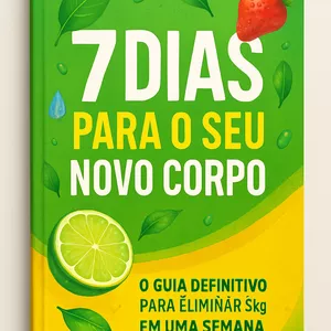 Imagem de capa para o Ebook 7 Dias Para o Seu Novo Corpo: O Guia Definitivo para Eliminar 5kg em Uma Semana”.