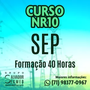Imagem de capa para o Curso online Curso SEP – NR-10 Complementar (Sistema Elétrico de Potência)