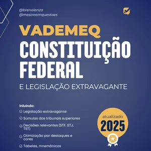 Imagem de capa para o Curso online VADEMEQ - CONSTITUIÇÃO FEDERAL E LEGISLAÇÃO EXTRAVAGANTE