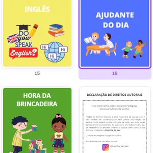 Imagem de capa para o Ebook Cartões de Rotina Escolar