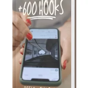 Imagen de portada para Ebook +600 hooks -  Títulos gancho para reels y tik toks