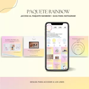 Imagen de portada para Ebook Paquete RAINBOW: Plantillas Editables en CANVA + Guia con Ideas de Contenido