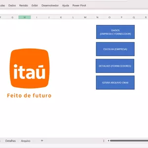 Imagem de capa para o Curso online Planilha Arquivo de Remessa CNAB 240 Itaú - Pagamentos PIX