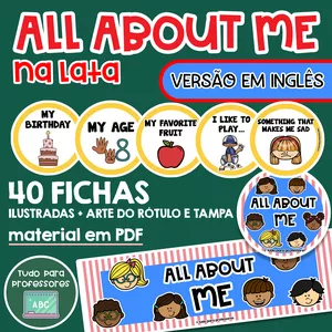 Imagem de capa para o Ebook ALL ABOUT ME + ARTE NA LATA (LÍNGUA INGLESA)