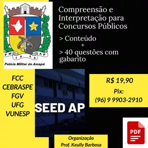 Imagem de capa para o Ebook Compreensão e Interpretação de textos para concursos e Enem