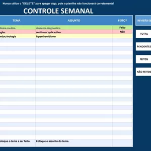 Imagem de capa para o Curso online Planilha Controle semanal + Revisão espaçada!